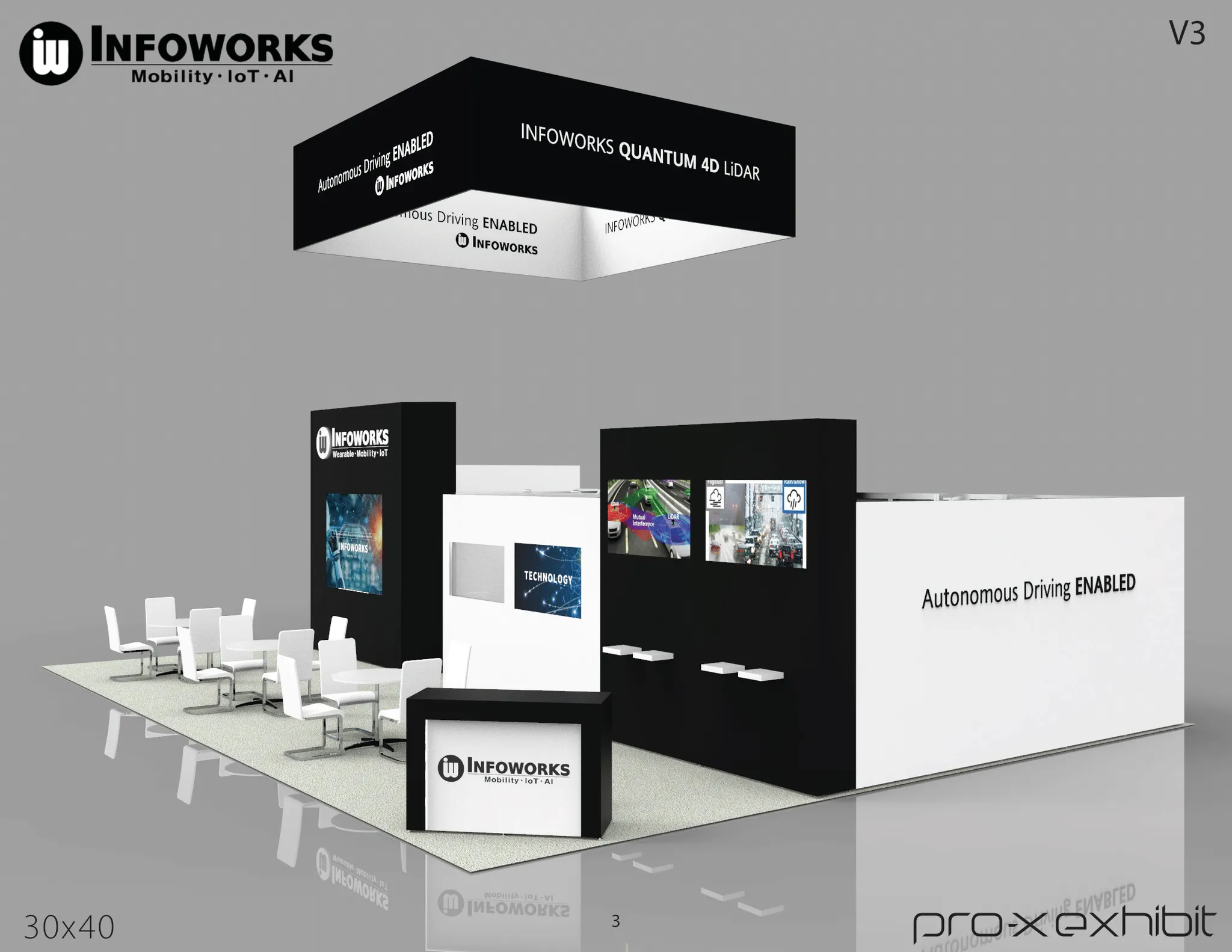 30x40 Île booth design by Pro-X Exhibits